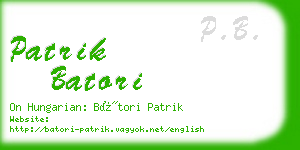 patrik batori business card